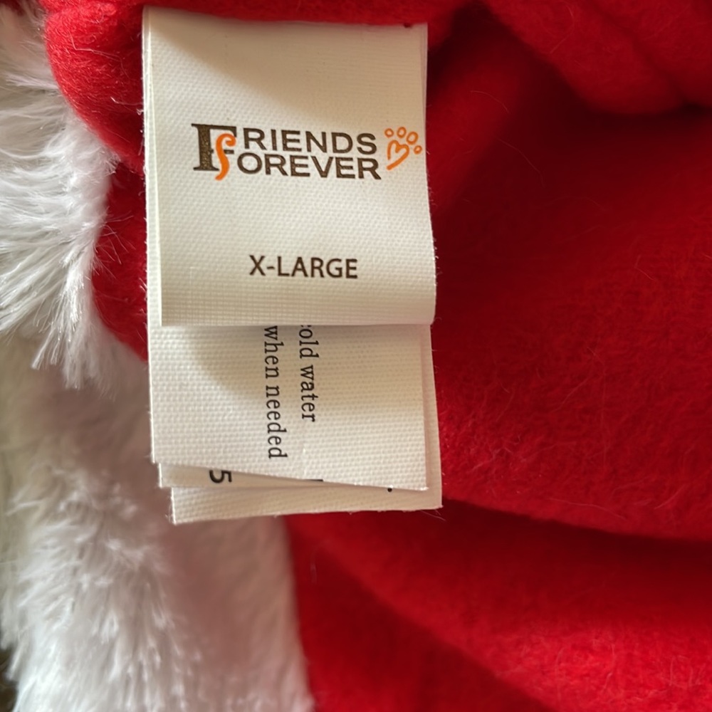 NWOT Friends Forever Dog Santa Claus Costume size XL - Picture 7 of 8